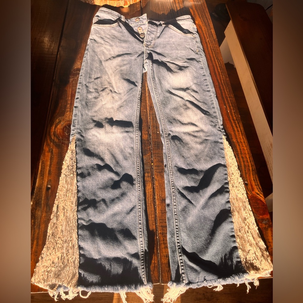 Pilcro and Letterpress Sequin Flare Jeans